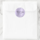 Glittery Dusty Lavender Shimmer Ombre Hartelijk da Ronde Sticker (Tas)
