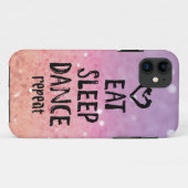 Glittery Eat, Sleep, Dance hoesje (Achterkant (horizontaal))