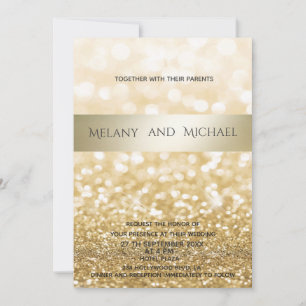 Glittery Elegant modern gouden streep Kaart