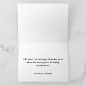 Glittery Faux Gold en Silver Glitter Verjaardag Kaart (Binnen)