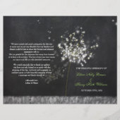 Glittery Floral Chalkboard Wedding Bifold Programm (Voorkant)