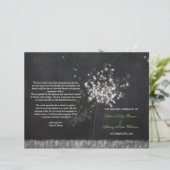 Glittery Floral Chalkboard Wedding Bifold Programm (Staand voorkant)