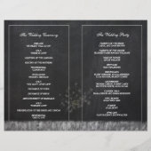 Glittery Floral Chalkboard Wedding Bifold Programm (Achterkant)