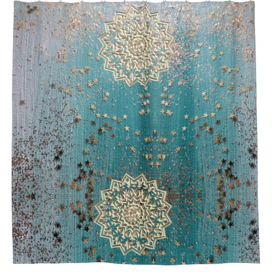 Glittery gem mandala douchegordijn (Voorkant)