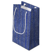 Glittery Gestreepte Gift Bag Klein Cadeauzakje (Achterkant Gekanteld)