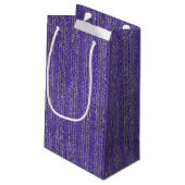 Glittery Gestreepte Gift Bag Klein Cadeauzakje (Achterkant Gekanteld)