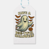 Glittery Ghost - Een vrolijke Halloween Cadeaulabel (Achterkant)