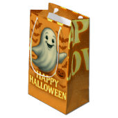 Glittery Ghost Halloween Klein Cadeauzakje (Achterkant Gekanteld)