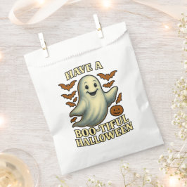 Glittery Ghost "Hebben een Boo-tiful Halloween" Pa Bedankzakje