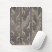 Glittery Giraffe op Glossy Grey Muismat (Met muis)