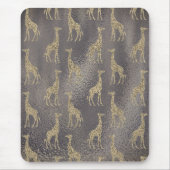 Glittery Giraffe op Glossy Grey Muismat (Voorkant)