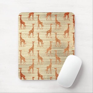 Glittery Giraffe op Gold Foil Muismat