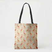Glittery Giraffe op Gold Foil Tote Bag (Voorkant)