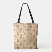 Glittery Giraffe op Gold Foil Tote Bag (Achterkant)