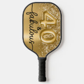 Glittery Gold 40 en Fabulous Pickleball Paddle (Voorkant)