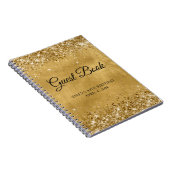 Glittery Gold 50e verjaardag Gastenboek Notitieboek (Rechterzijde)
