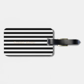 Glittery Gold Beste, zwarte strepes, speciaal gepe Bagagelabel (Achterkant horizontaal)