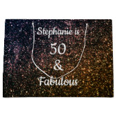 Glittery Gold Black 50 en een geweldige feestdag Groot Cadeauzakje (Voorkant)