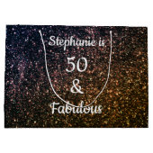 Glittery Gold Black 50 en een geweldige feestdag Groot Cadeauzakje (Achterkant)