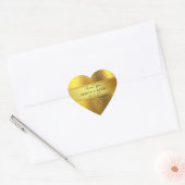 Glittery Gold Black Elegant Calligraphy Hartelijk Hart Sticker (Envelop)