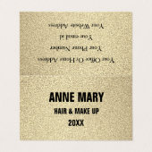 Glittery Gold Black Hair make up Modern Spa 2023 Visitekaartje (Buitenkant ongevouwen)
