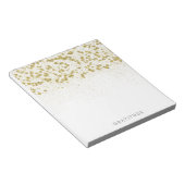 Glittery Gold Confetti Notitieblok (Schuin)