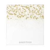 Glittery Gold Confetti Notitieblok (Voorkant)