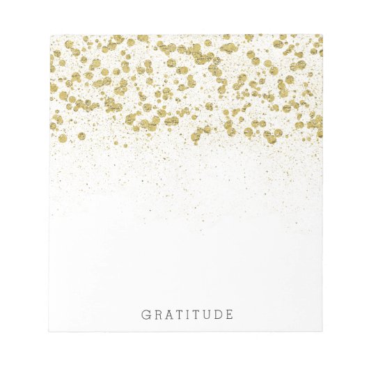 Glittery Gold Confetti Notitieblok (Voorkant)