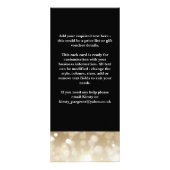 Glittery Gold Design Rack Kaart (Achterkant)