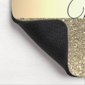 Glittery Gold en Black Chevron gepersonaliseerd Muismat (Hoek)