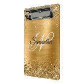 Glittery Gold Fancy Monogram Mini Klembord (Angled2)
