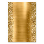 Glittery Gold Fancy Monogram Plaats kaarten (Achterkant)