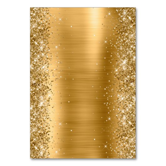 Glittery Gold Fancy Monogram Plaats kaarten (Achterkant)