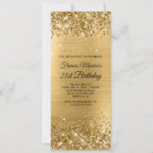 Glittery Gold Foil 21e verjaardag Kaart (Voorkant)