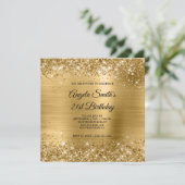 Glittery Gold Foil 21e verjaardag Kaart (Staand voorkant)