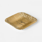 Glittery Gold Foil 21e verjaardag Papieren Bordje (Gebogen)