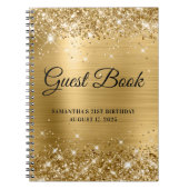 Glittery Gold Foil 21st Birthday Guestbook Notitieboek (Voorkant)