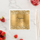 Glittery Gold Foil 21st Birthday Servet (Insitu)