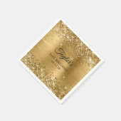 Glittery Gold Foil 21st Birthday Servet (Hoek)