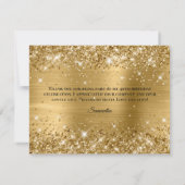 Glittery Gold Foil 40th Birthday Bedankkaart (Achterkant)
