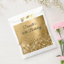 Glittery Gold Foil 40th Birthday