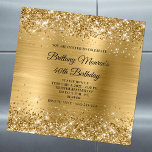Glittery Gold Foil 40th Birthday Magnetische Uitnodiging<br><div class="desc">Creëer je eigen 40ste verjaardag magnetische uitnodiging voor haar speciale dag. Op de achtergrond ziet u een faux sparkly gold glitter en een metalen gouden folie digitaal kunstwerk. U kunt de doopvontstijlen aanpassen om uw plannen van de verjaardagspartij aan te passen.</div>