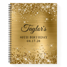 Glittery Gold Foil 40th Birthday