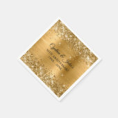 Glittery Gold Foil 50th Anniversary Servet (Hoek)