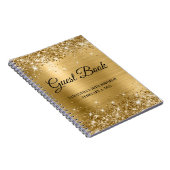 Glittery Gold Foil 50th Birthday Guestbook Notitieboek (Rechterzijde)