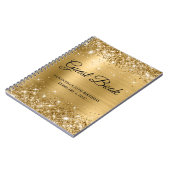 Glittery Gold Foil 50th Birthday Guestbook Notitieboek (Linkerzijde)