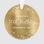 Glittery Gold Foil 50th Birthday Ornament (voorkant)