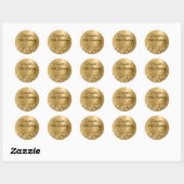 Glittery Gold Foil 70e verjaardag Ronde Sticker (Vel)