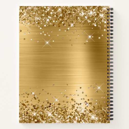 Glittery Gold Foil 70th Birthday Guest Notitieboek (Achterkant)