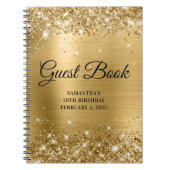 Glittery Gold Foil 70th Birthday Guestbook Notitieboek (Voorkant)